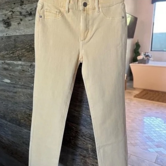 DL1961 MARA ANKLE MID RISE STRAIGHT IN BUTTERSCOTCH RAW - Picture 2 of 11